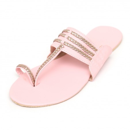 PINK AND ROSE GOLD CHAPPALS – SEREPPU