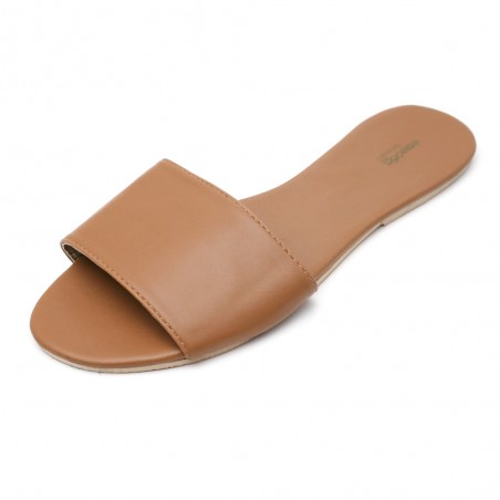 tan designer slides